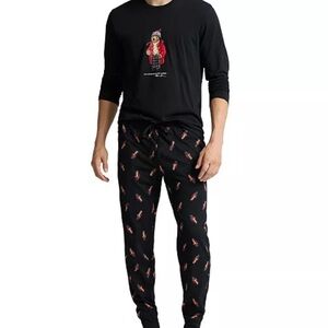 Polo Bear by Ralph Lauren Black Pajama Set with Red Accents